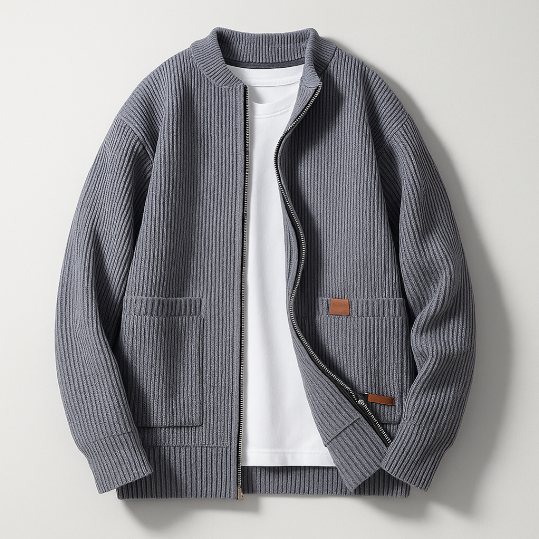 Marco Ribbed Knit Cardigan