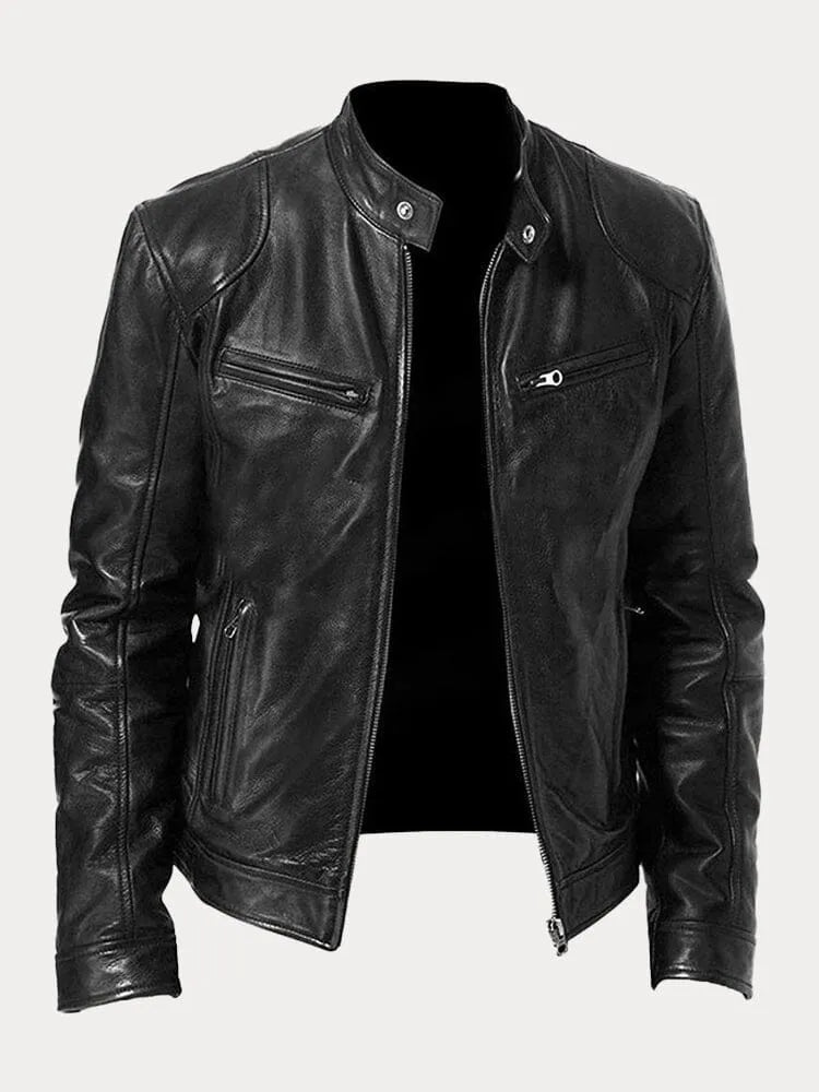 Victor | Sleek Leather Biker Jacket