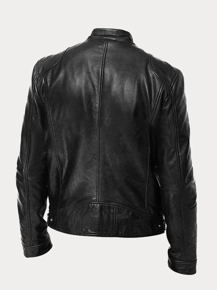 Victor | Sleek Leather Biker Jacket