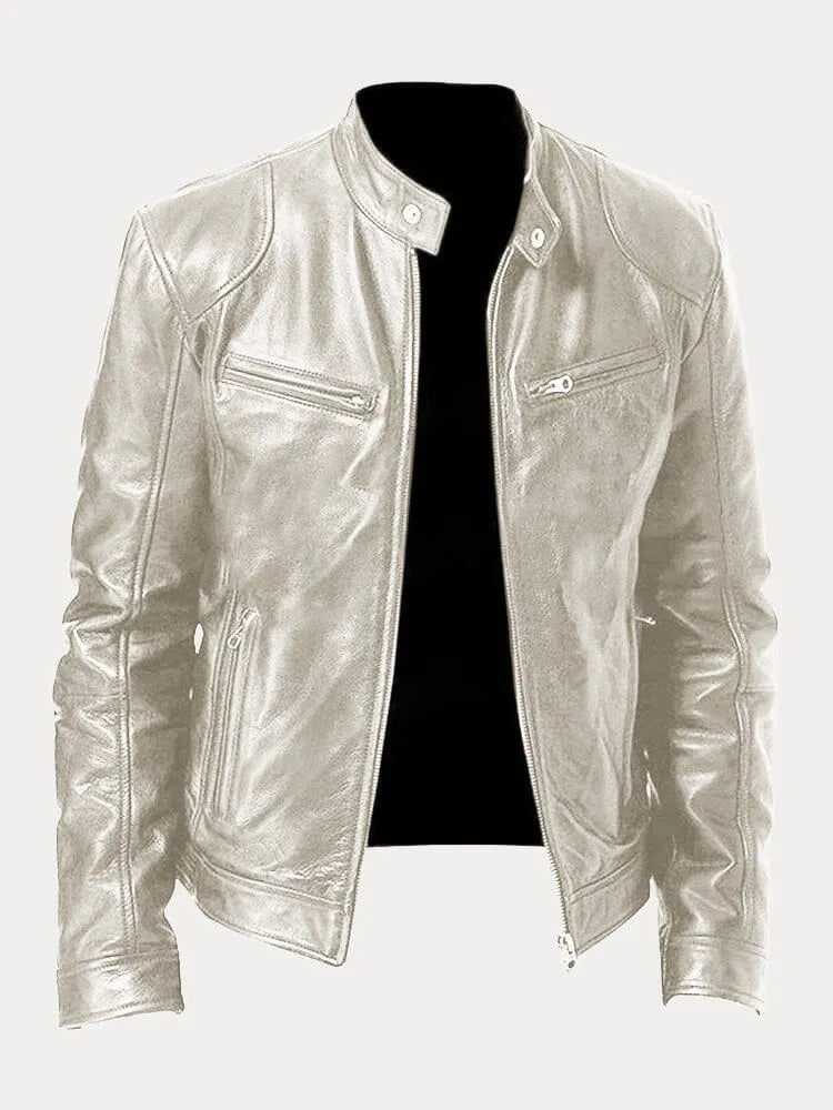 Victor | Sleek Leather Biker Jacket