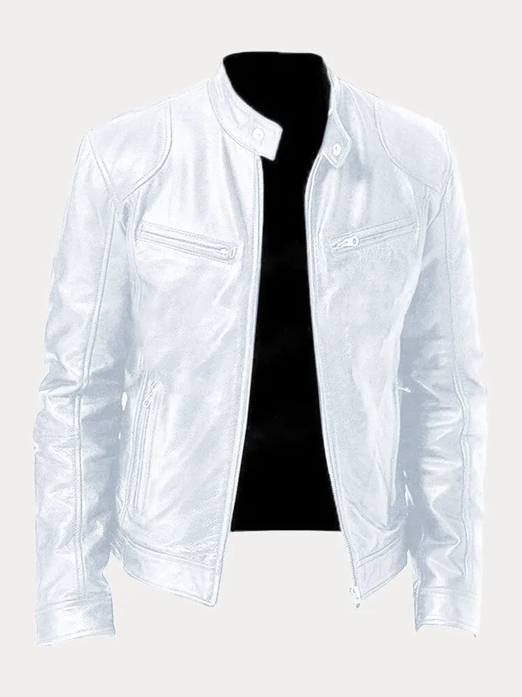 Victor | Sleek Leather Biker Jacket