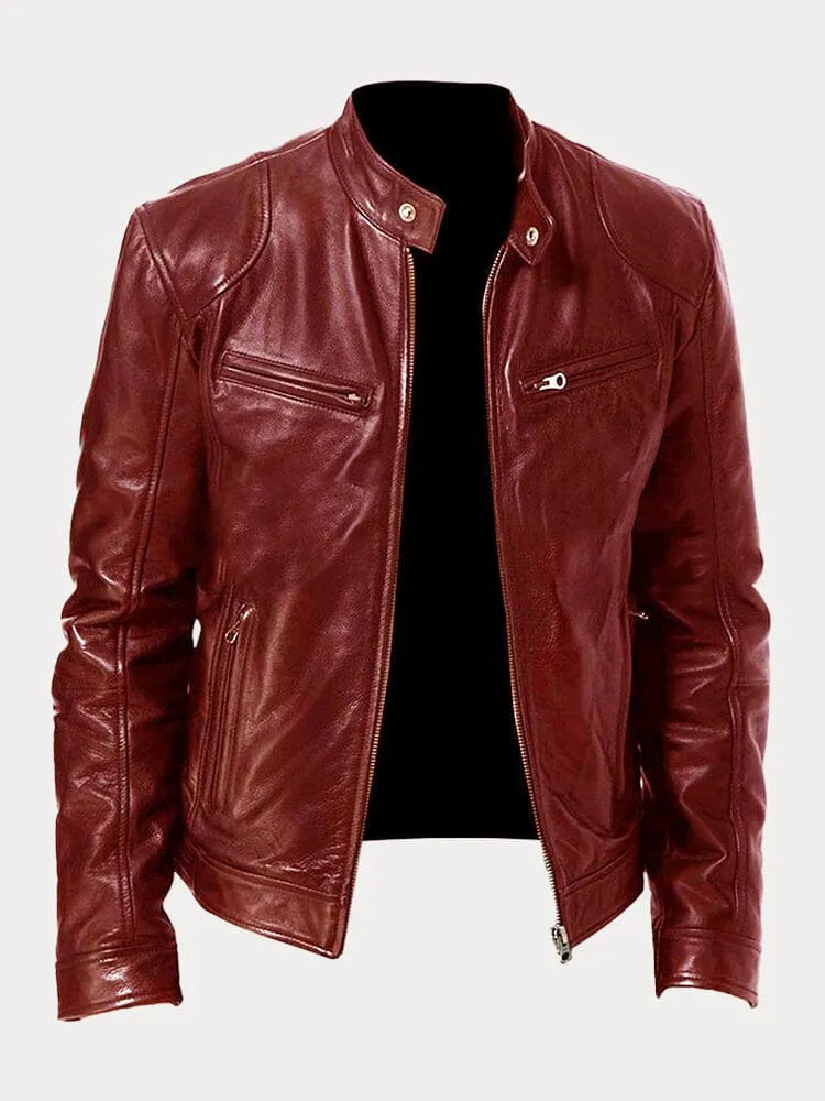 Victor | Sleek Leather Biker Jacket