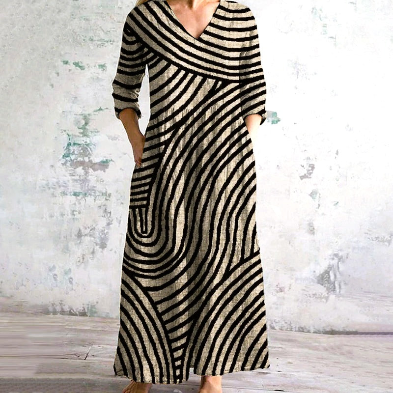 RAINE™ – Artistic Flow Maxi Dress